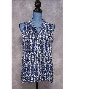 Alice Collection Blue & White Flowy Tank Sz M